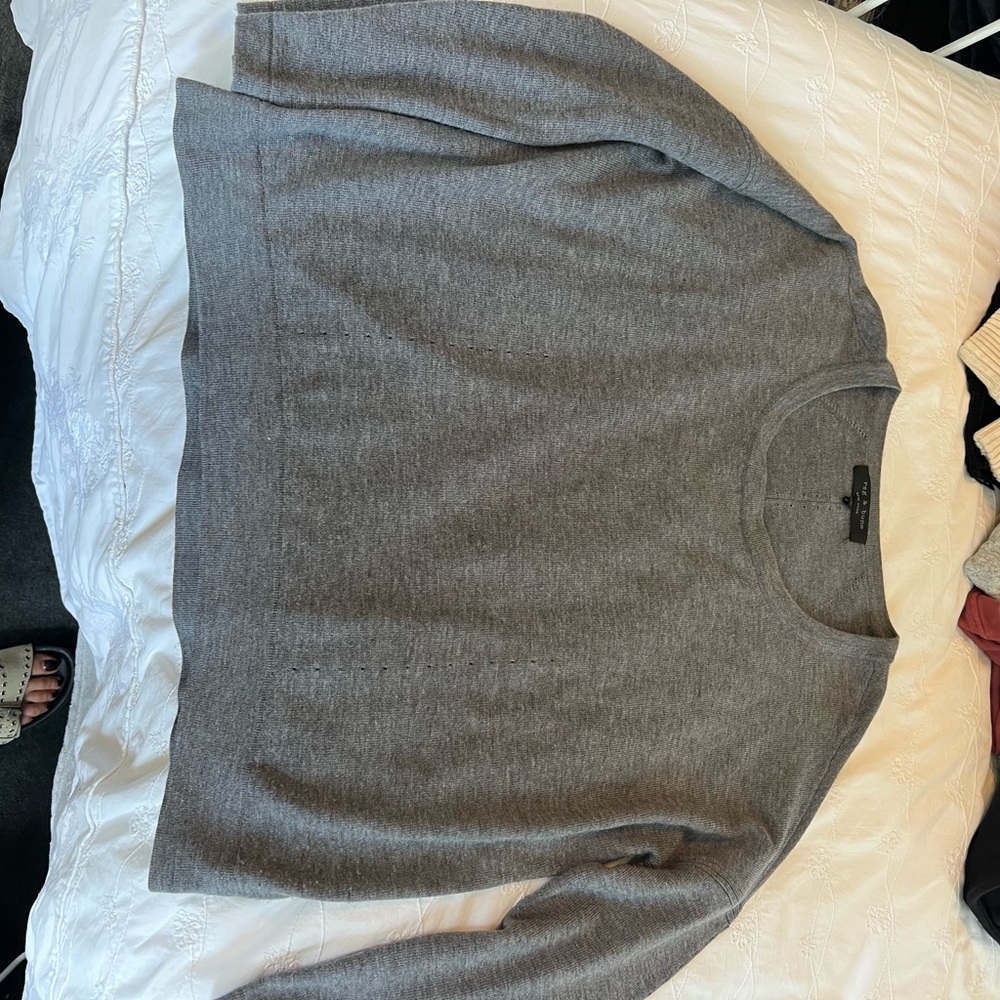 RAG & BONE Gray Long Sleeve Sweater